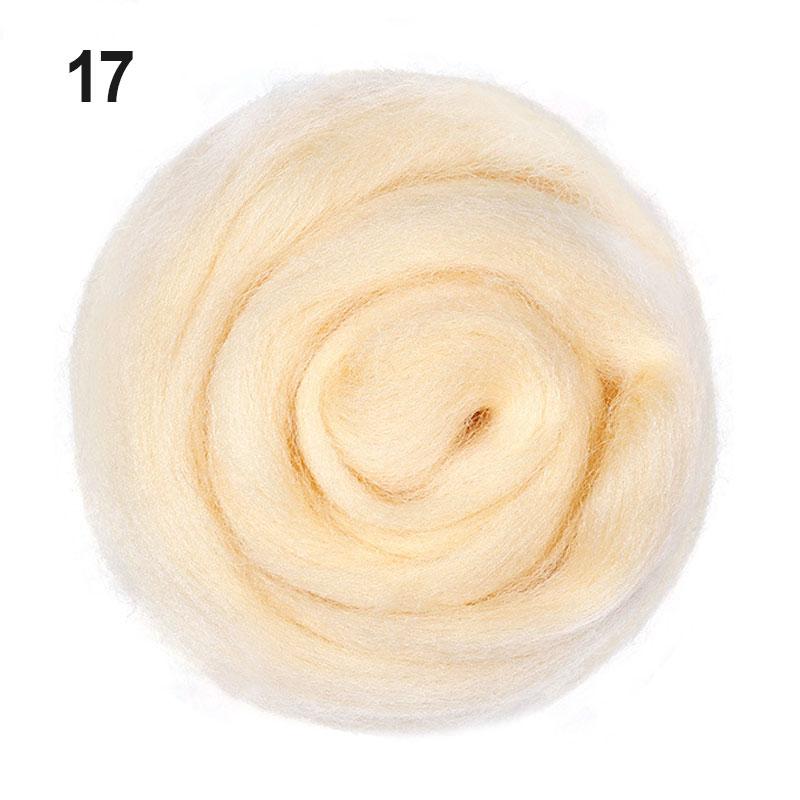 38 Colors Felt Craft Felting Wool Fiber Felt Fabric Felting Pack DIY Handmade Toys 5g/10g/20g/50g