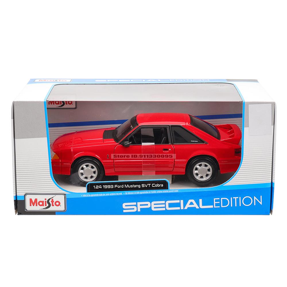 lvmhd7 Maisto 1:24 1993 Ford Mustang SVT Cobra alloy car model die-casting static precision model collection gift toy tide play