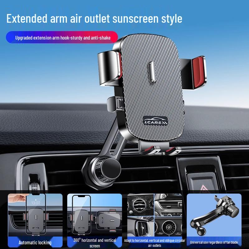 2026 Universal Car Air Vent Phone Mount, Extended Version with Hook for Navigation Support