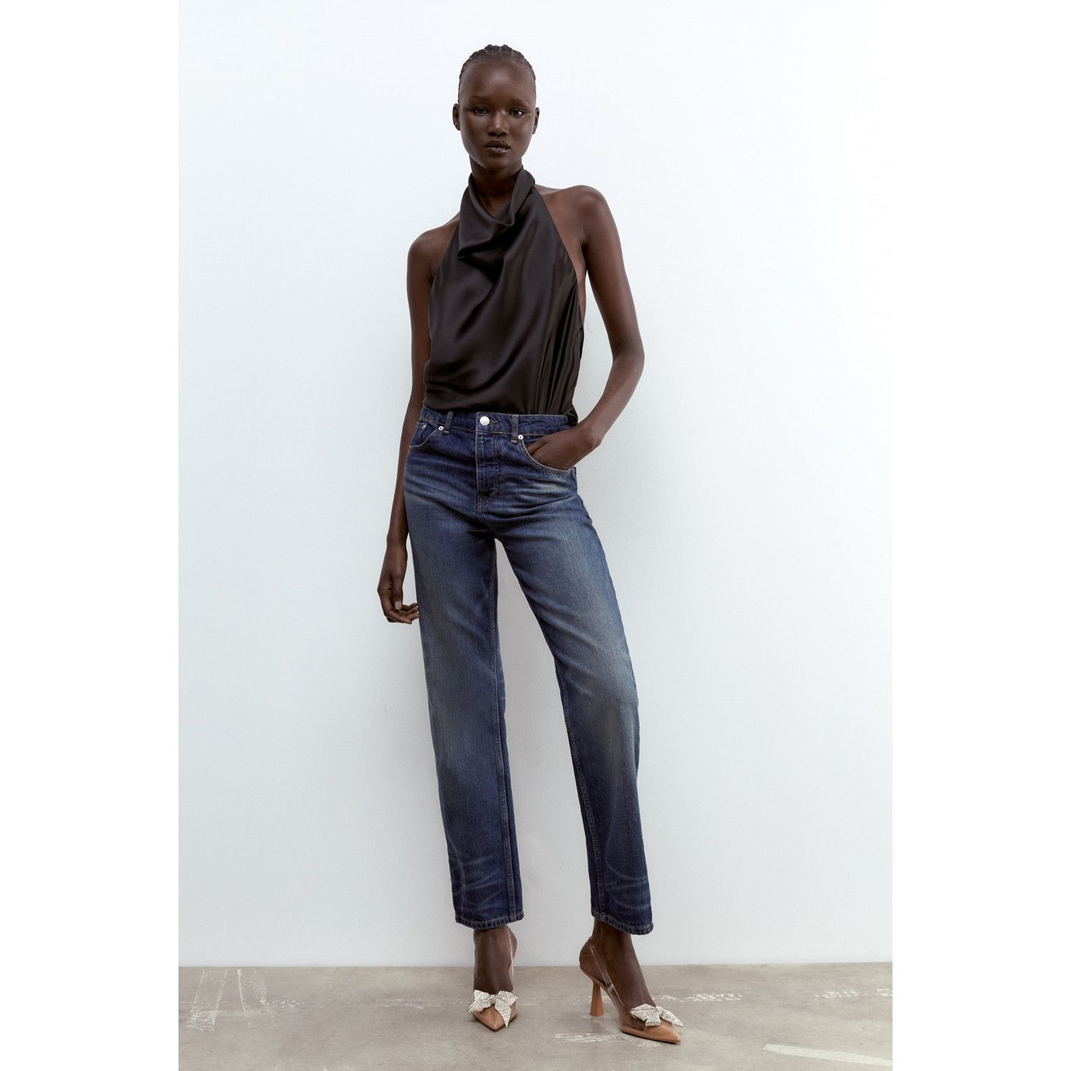 

HIGH-HEEL VINYL SLINGBACK SHOES