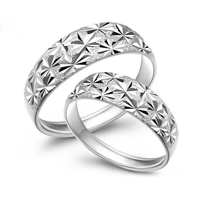 Malaysia Vietnam Sand Gold Ring Men And Women Gold-Plated Gypsy Stars Open Sand Surface Couple Ring