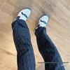 Men's Jeans: Stylish All-Over Print, Autumn Lightweight, Straight-Leg, Trendy Loose-Fit.