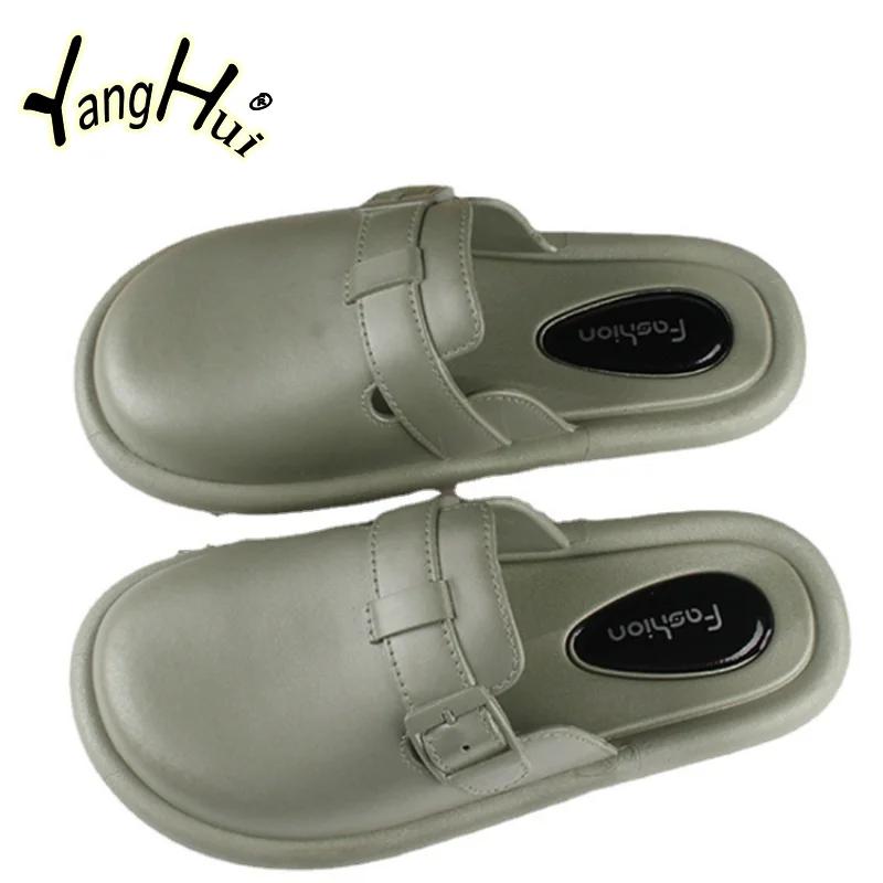 Mules Women's Slippers 2024 New Fashion Daily Casual Comfort Soft Flat Bottom Shoes for Women Waterproof Outdoor Summer Flats