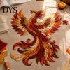 Borduurkunst Ambachtelijke Set Mythische Wildernissen DIY Patchwork Kit, Gelaagd Stof Draak Uniek Cadeau voor Geliefden Feniks Mythis Wezen Naaisetje Beginners,