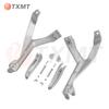 Ducati 899/959/1199/1299 Silver Rear Footpegs & Brackets Assembly
