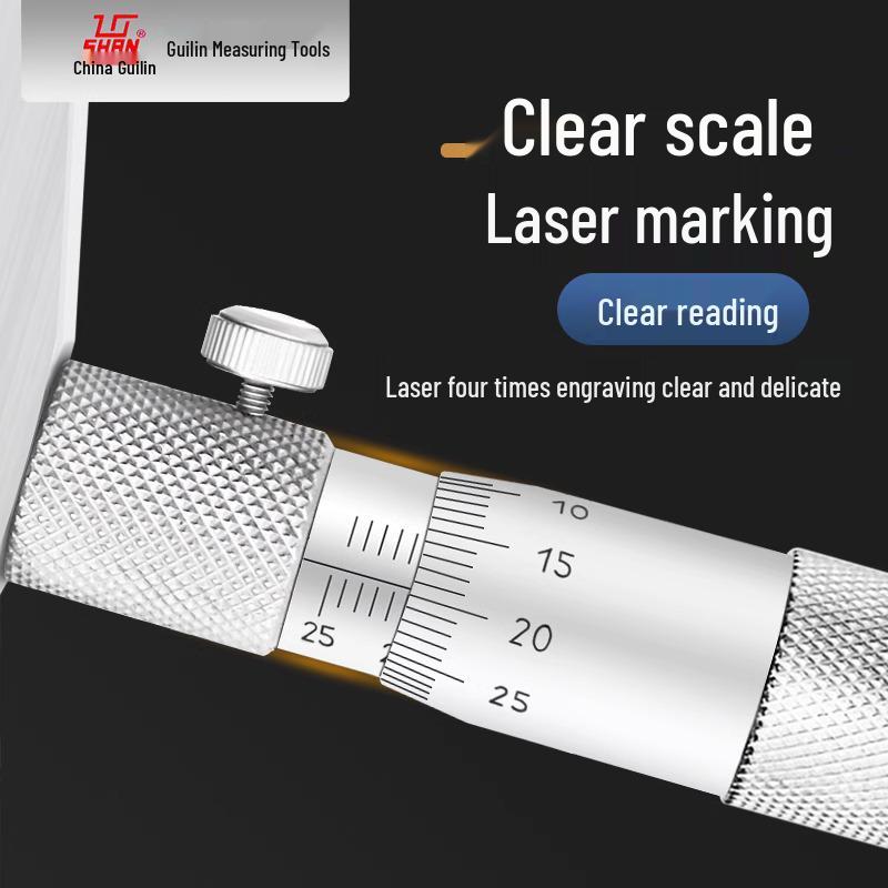 Round-Tip Depth Micrometer 0.01mm, 0-25/0-100mm Range