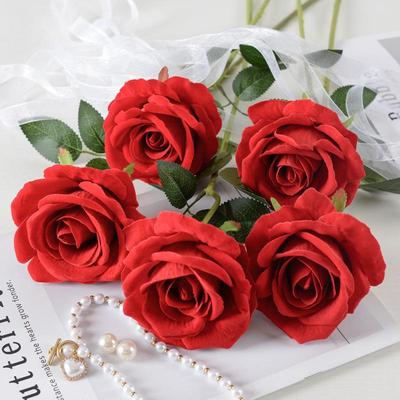 Veľká flanelová ružová hodvábna kytica na svadbu a Valentína Domáca dekorácia