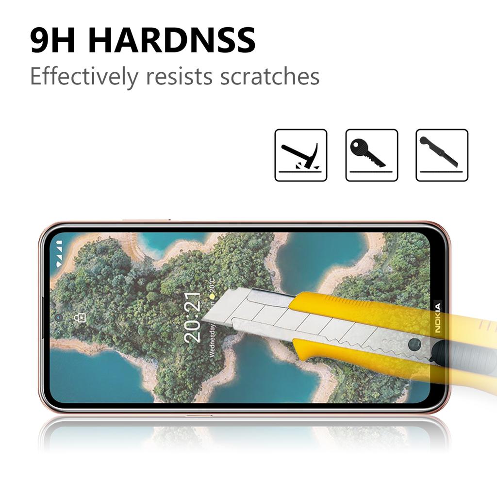 Anti-Explosion Tempered Glass Film Ultra Clear Black Edges Full Glue Screen Protector for Nokia X10/X20