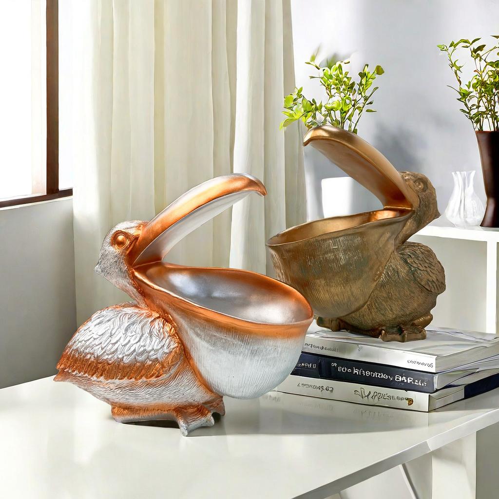 Nordic Creative Design Toucan Pelican Storage Ornaments Living Room Plush Fine Decoration Key Entrance Storage Resin Home Decoration