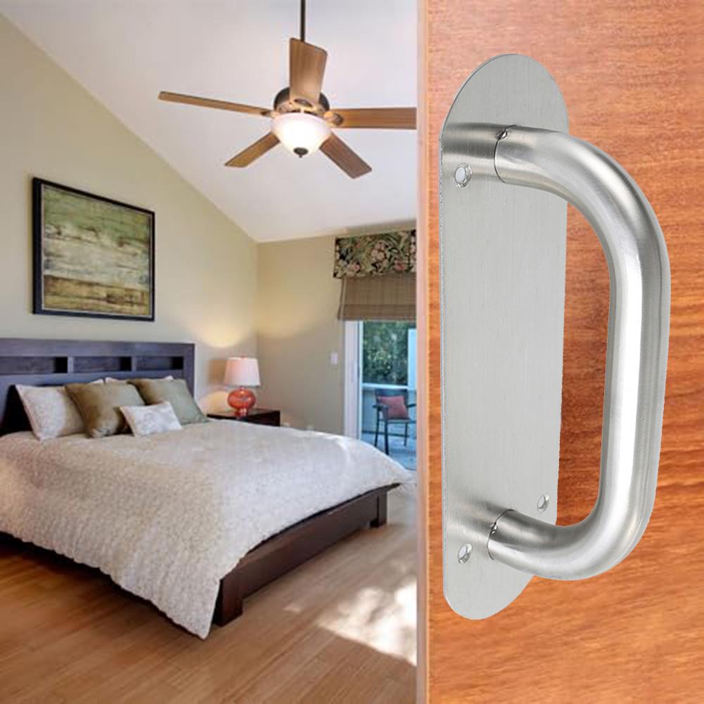 2pcs Barn Door Handle Fireproof Door Channel Door Handle Stainless Steel Sliding Push-Pull Knobs Furniture Pull Hardware