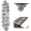 ABKP-Black Lace Spider Web Halloween Table Runner- 2Pcs 13X72 Inch For Dining Table, Mantle Counter,Party Decorations Mantel