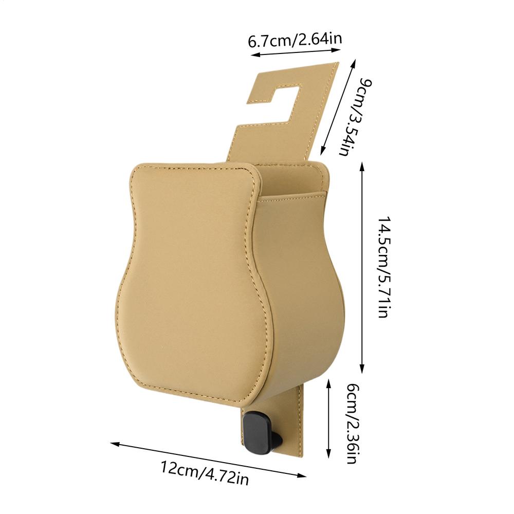 Drink Holder for Car Automotive Cup Holders Backseat Car Organizer Leather Box with Storage Hook for Auto Truck SUV Sedan RV
