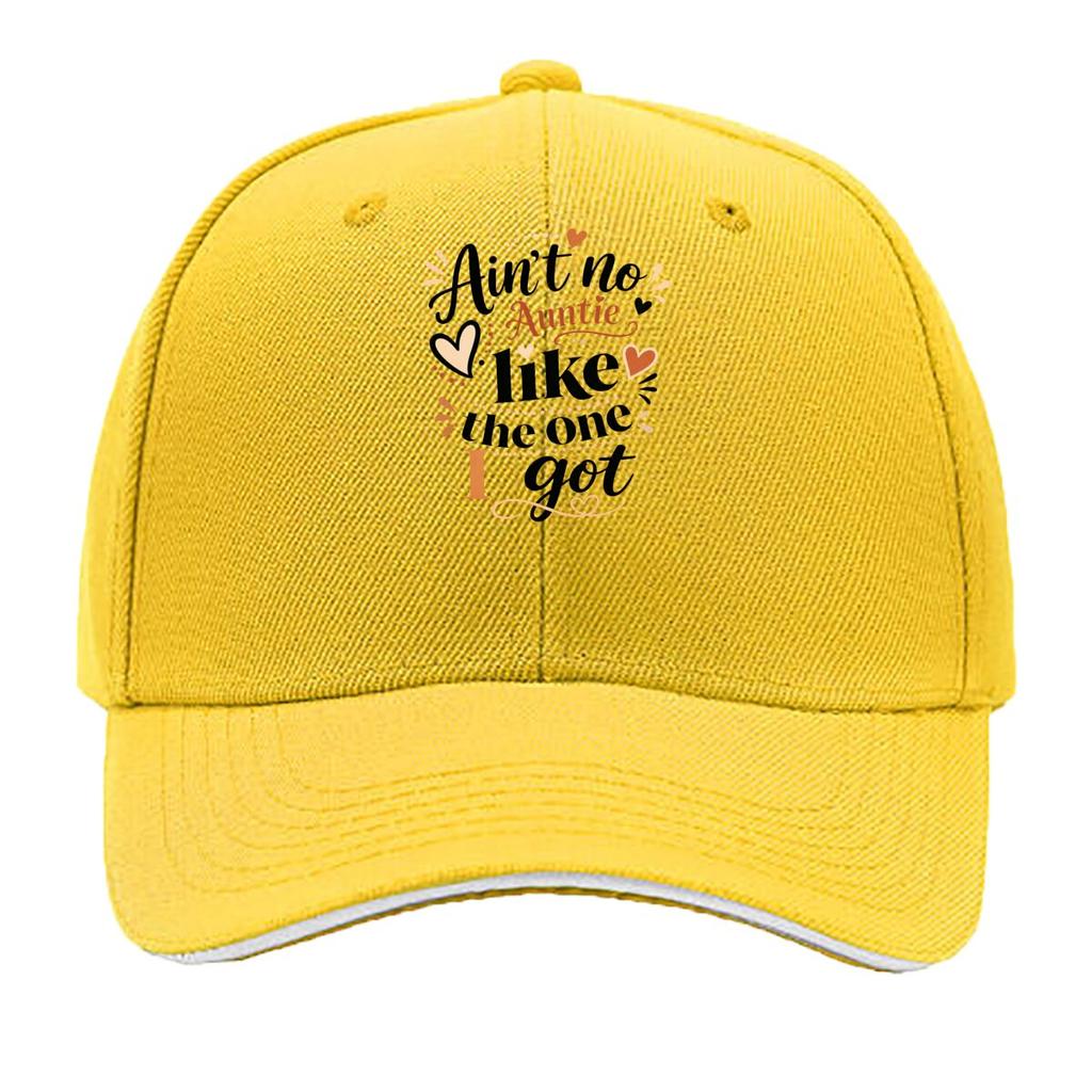 Beloved Auntie Quote Heart Typograph Sandwich Baseball Cap Sun Cap Outdoor Workouts Hat