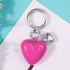 Keychain Pendant Metal Spring Buckle Smooth Open Close Mini Glossy Resin Heart Charm Key Chain Keys Bags Car