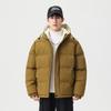 Winter New Cotton-padded Clothes Men's Couple Hooded Thickened Coat Korean Version Bread Clothes Cotton Clothes Trendy Solid Color Casual Coat