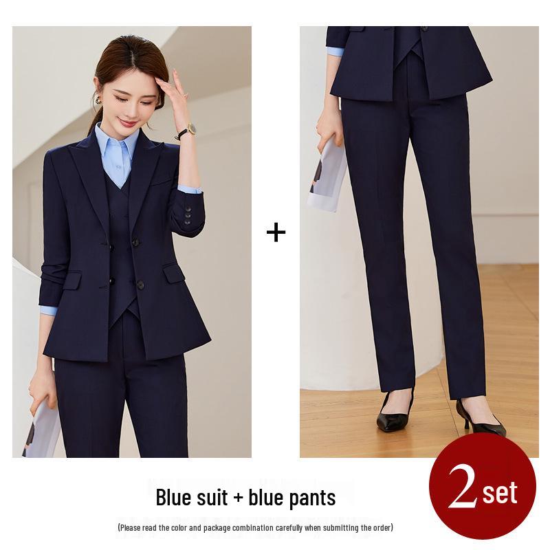 Dámský formální oblek slim fit pro rok 2024: Podzimní/Zimní Manažerské Pracovní Oblečení