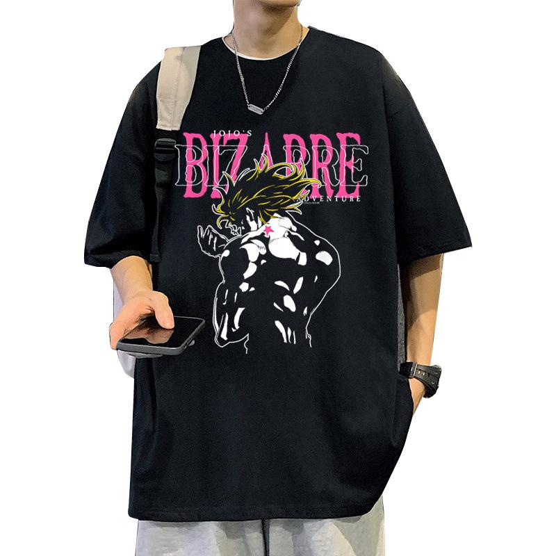 Vinegar Double Jojos Bizarre Adventure Anime Trend Tshirt Cotton Graphic Tee Unisex Unisex Summer Streetwear