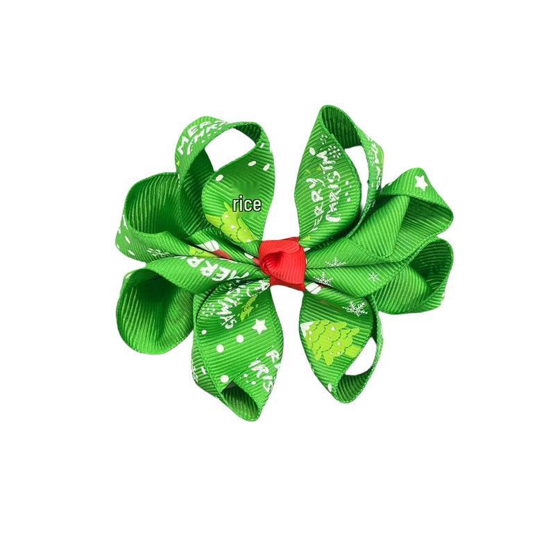 Świąteczny płatek śniegu, kokarda na drzewko, spinka do włosów dla dziewczynek - świąteczne nakrycie głowy