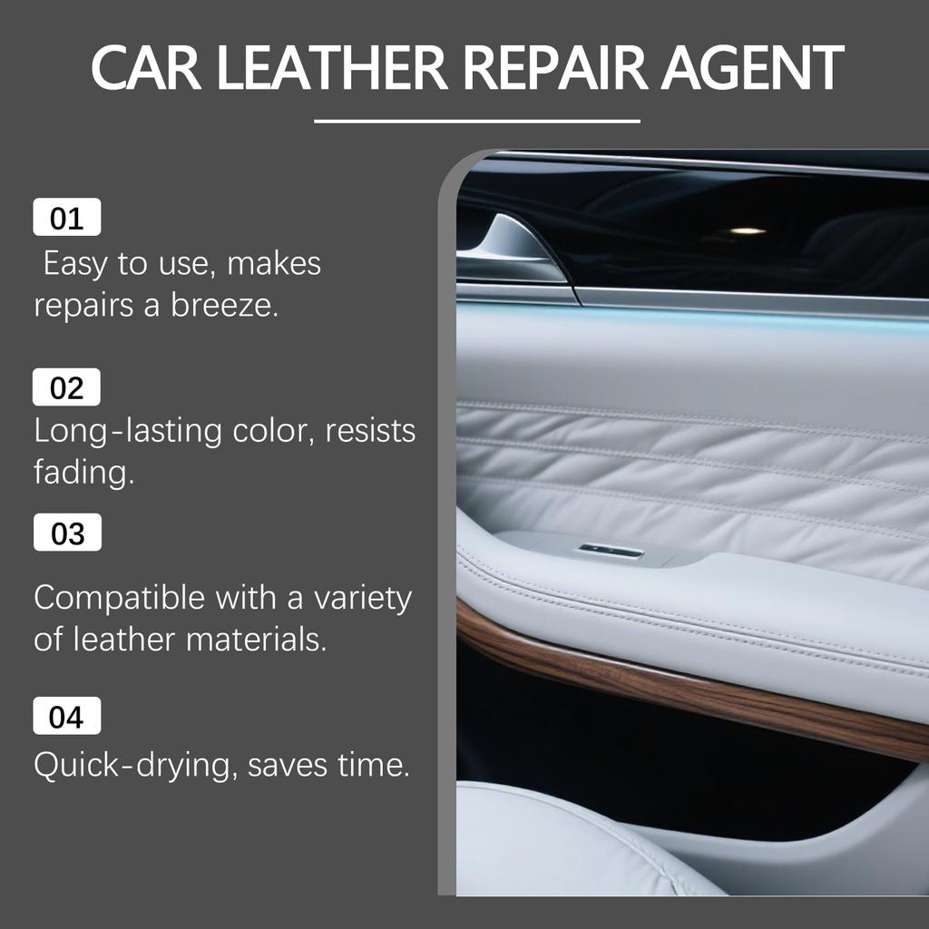 Car Leather Care Kit, Leather Seat Interior Scratch Cover, Leather Wear And Color Restoration Agent 100ml