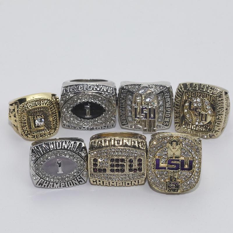 LSU Tigers NCAA Championship Ring Set - 7 Rings Size 11
