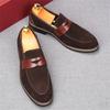 Luxury Men's Suede Leather Casual Shoes Male Flats Penny Loafter Homecoming Wedding Dress Prom Zapatillas Hombre