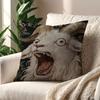 Double Sided Pooky Goat Face Pillow Cover, 2D Nordic Design For Sofa Living Room Car Bedroom Office And Coffee Shop Gift