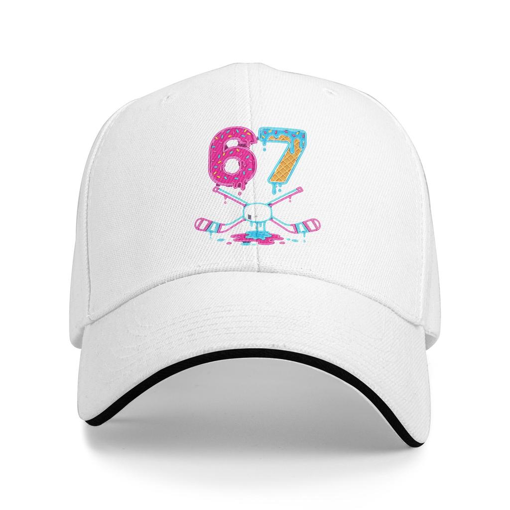 Hockey Six Seven Ice Cream Drip Sun Baseball Cap Summer Vintage Trucker Hat For Men Adult Hiking Fishing Baseball Caps
