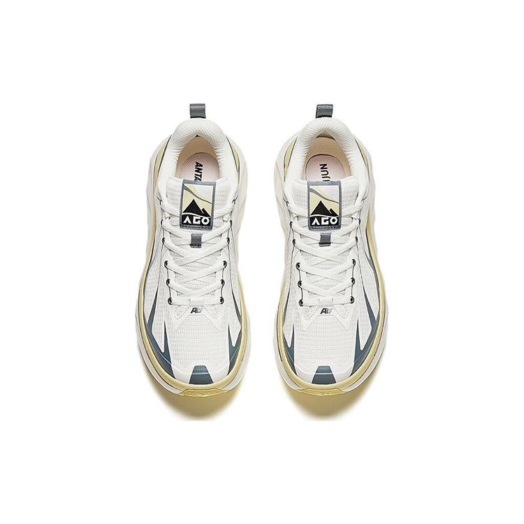Anta Champion Series Ago Breathable Low-Top Running Shoes Men sneaker White Gray 912416606A-3