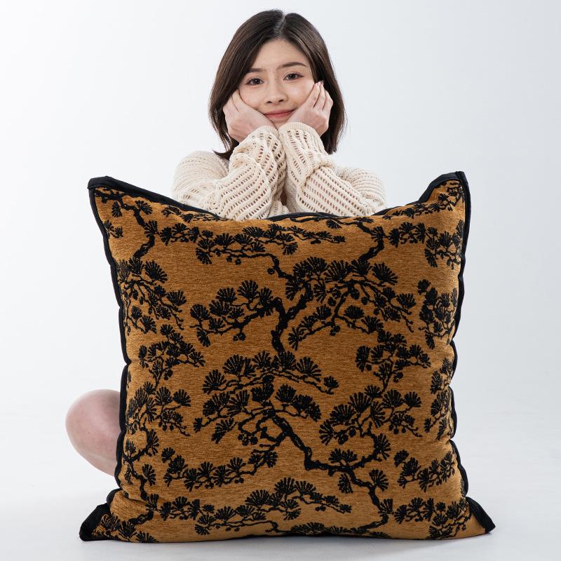 Medieval Style B & B Hotel Throw Pillow Cushion Sofa Living Room Pillowcase Backrest Pad - Soft Fabric Decorative Cushion