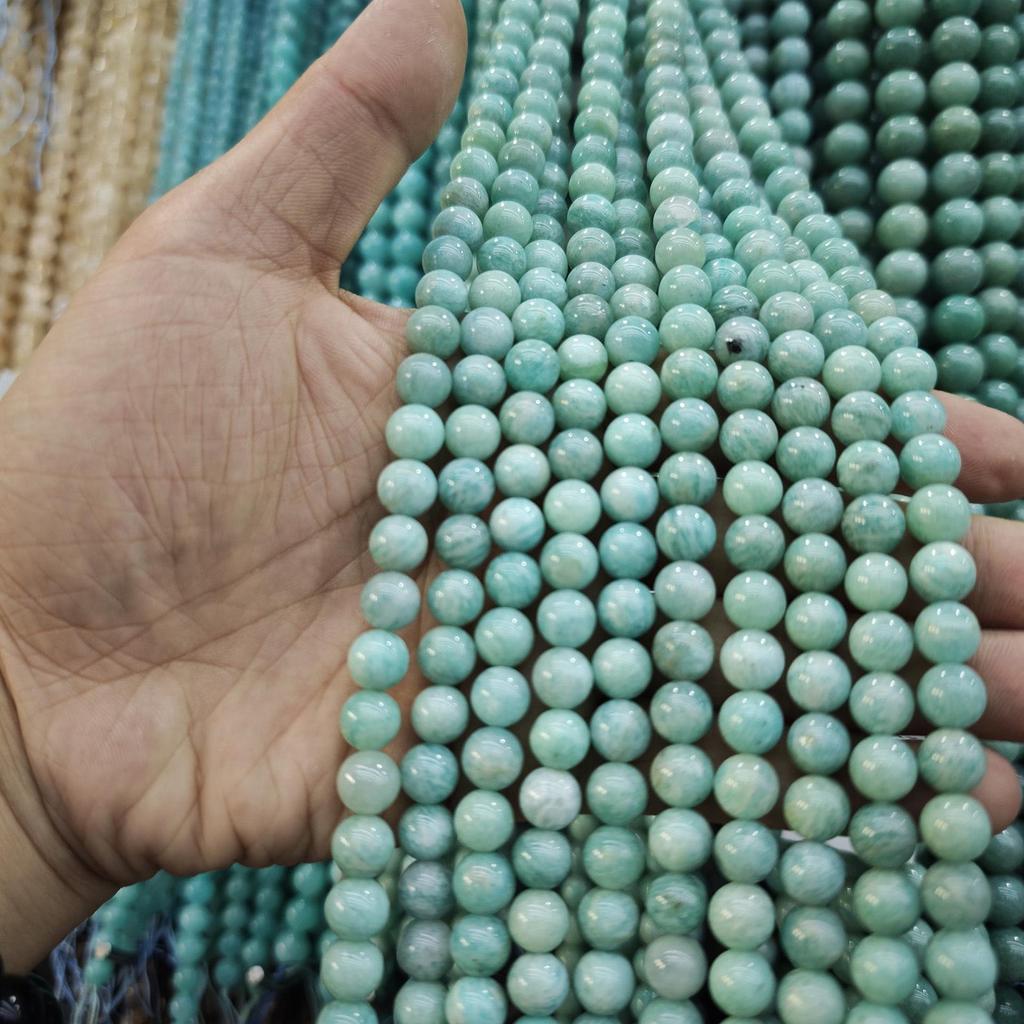 Jade Amazonite Round Beads - DIY Jewelry Accessories & Buddhist Beads