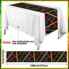 Peryiter 6 Pcs Glow Party Table Runners Plastic Neon Table Runners 14 x 108 Inch Disposable Glow in The Dark Supplies for Neon Birthday Decorations