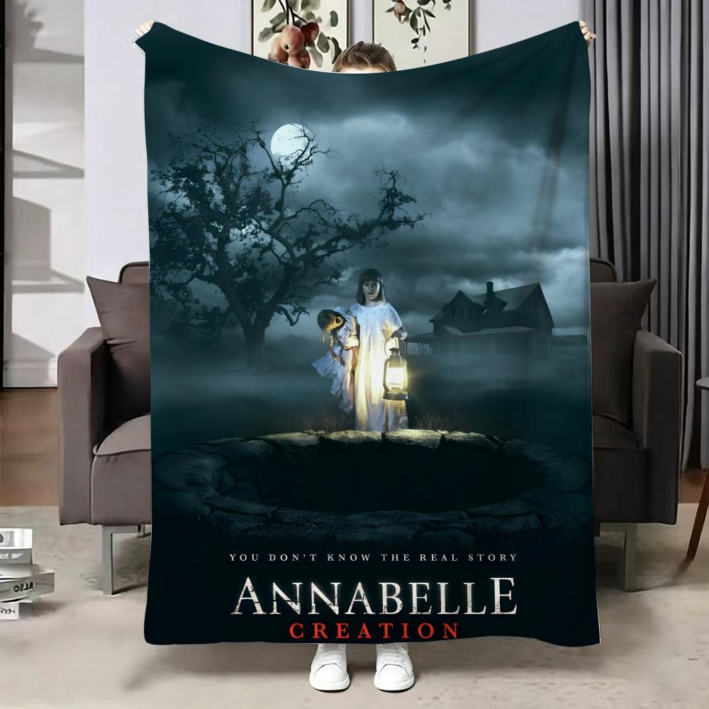 Movie A-Annabelle Throw Soft Warm Flannel Blanket, Multi-use Throw for Bed Sofa Office, Air Conditioning Nap Blanket