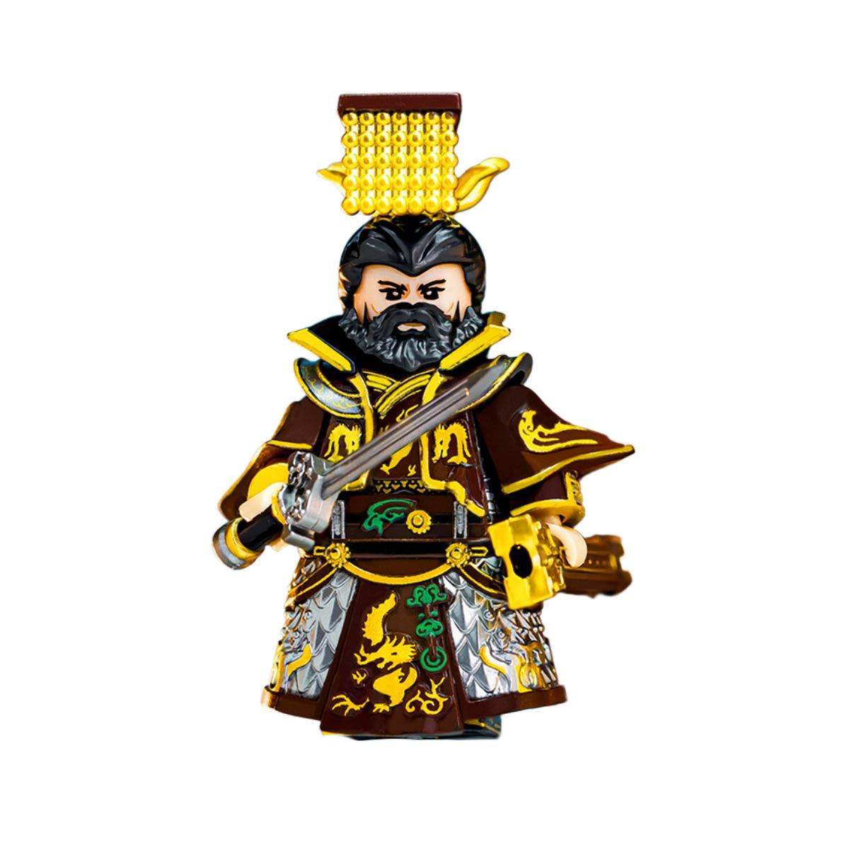 

Минифигурка Цао Цао: Генерал Троецарствия в полном доспехе и с оружием, игрушечные блоки, совместимые с LEGO.