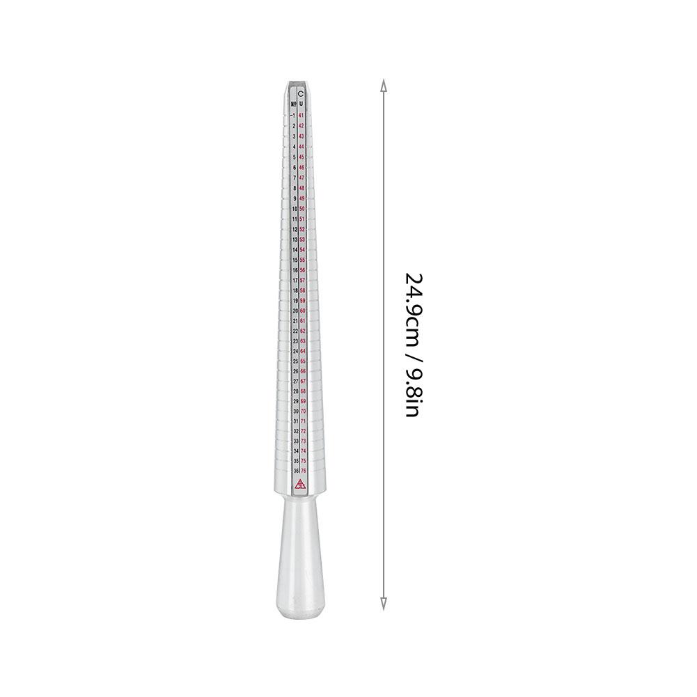 Aluminum Alloy Ring Mandrel Stick Gauge Sizer Jewelry Measuring Tool