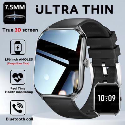 עבור שעון חכם דק במיוחד חדש של שיאומי לגברים AMOLED אולטרה HD קצב לב צמיד ספורט תצוגת זמן תמידית שיחות BT שעון חכם