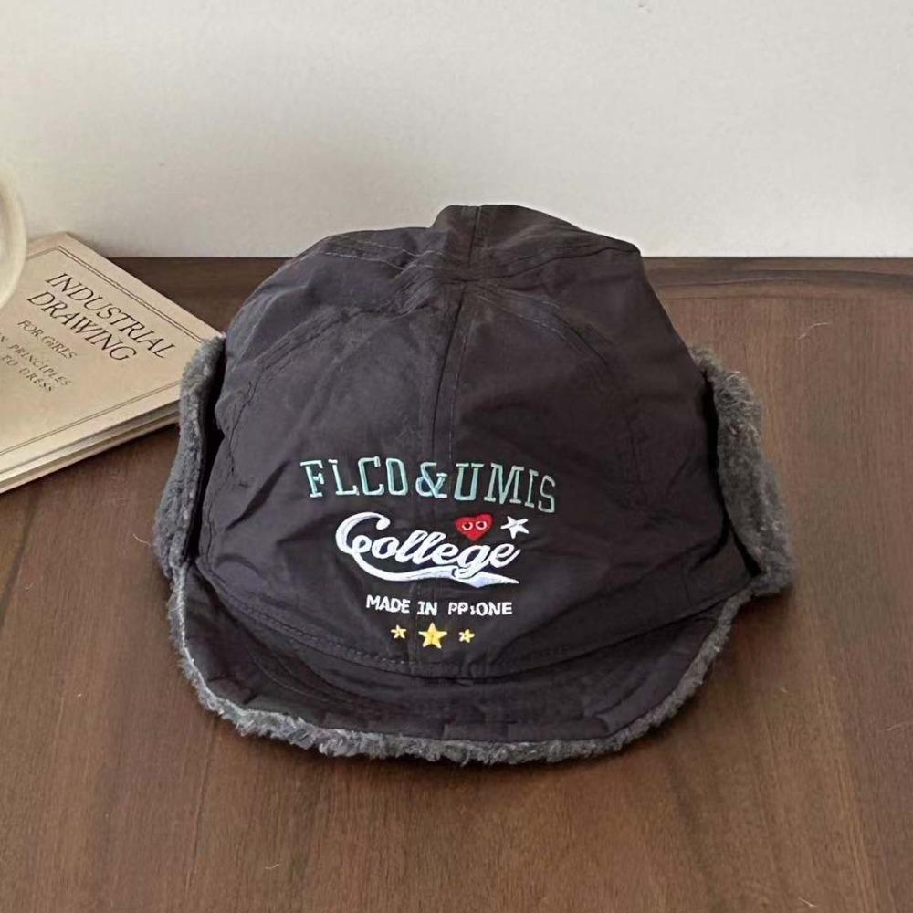 Faux Fur Beanies Cap Ear-Protection Plush Baseball Cap New Warm Plush Hat Outdoor