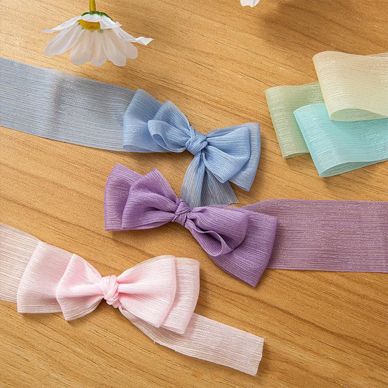 1PC Silver Glitter Ribbon Sparkling Organza Ribbon Ribbon Bow Wedding Cards & Invitations