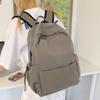 Junior high school backpack large capacity solid color backpack male simple versatile high school college student schoolbag female