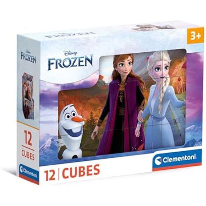 Clementoni Frozen Ledové království – 12 dílků Děti 3 roky, Kreslené filmy, Kostky, Disney puzzle, vyrobeno v Itálii, 41192,