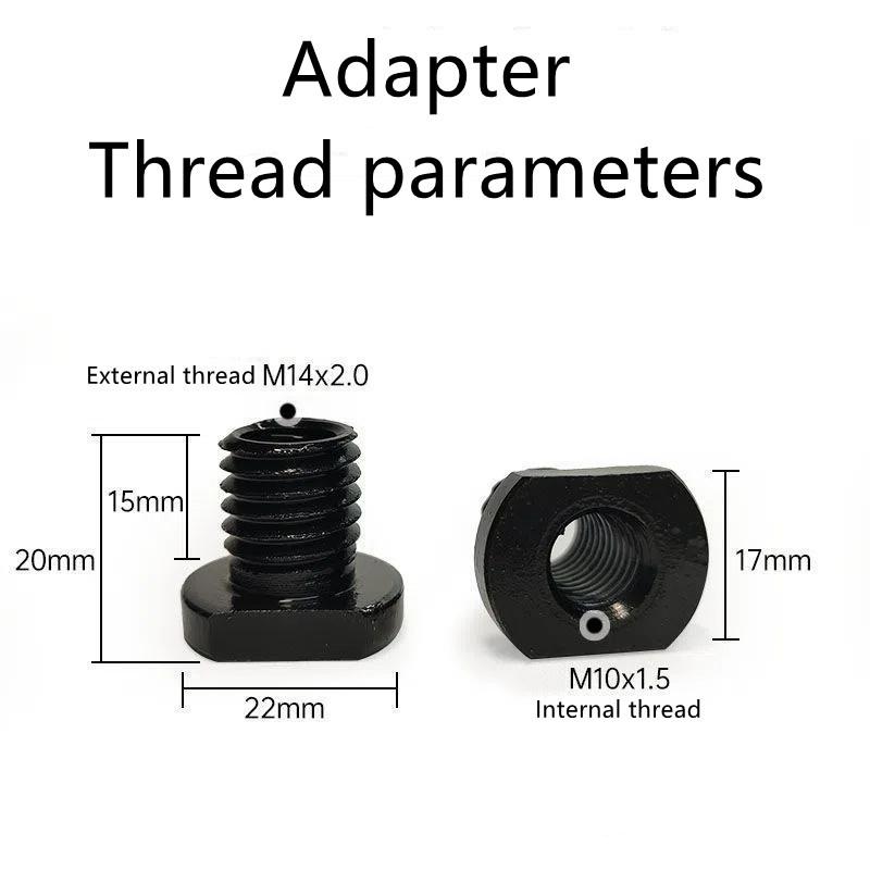 100styleM10 Angle Grinder Adapter Female to M14 Thread Nut Arbor Connector Polishing Screw Connecting Rod 1PC for Power Tools