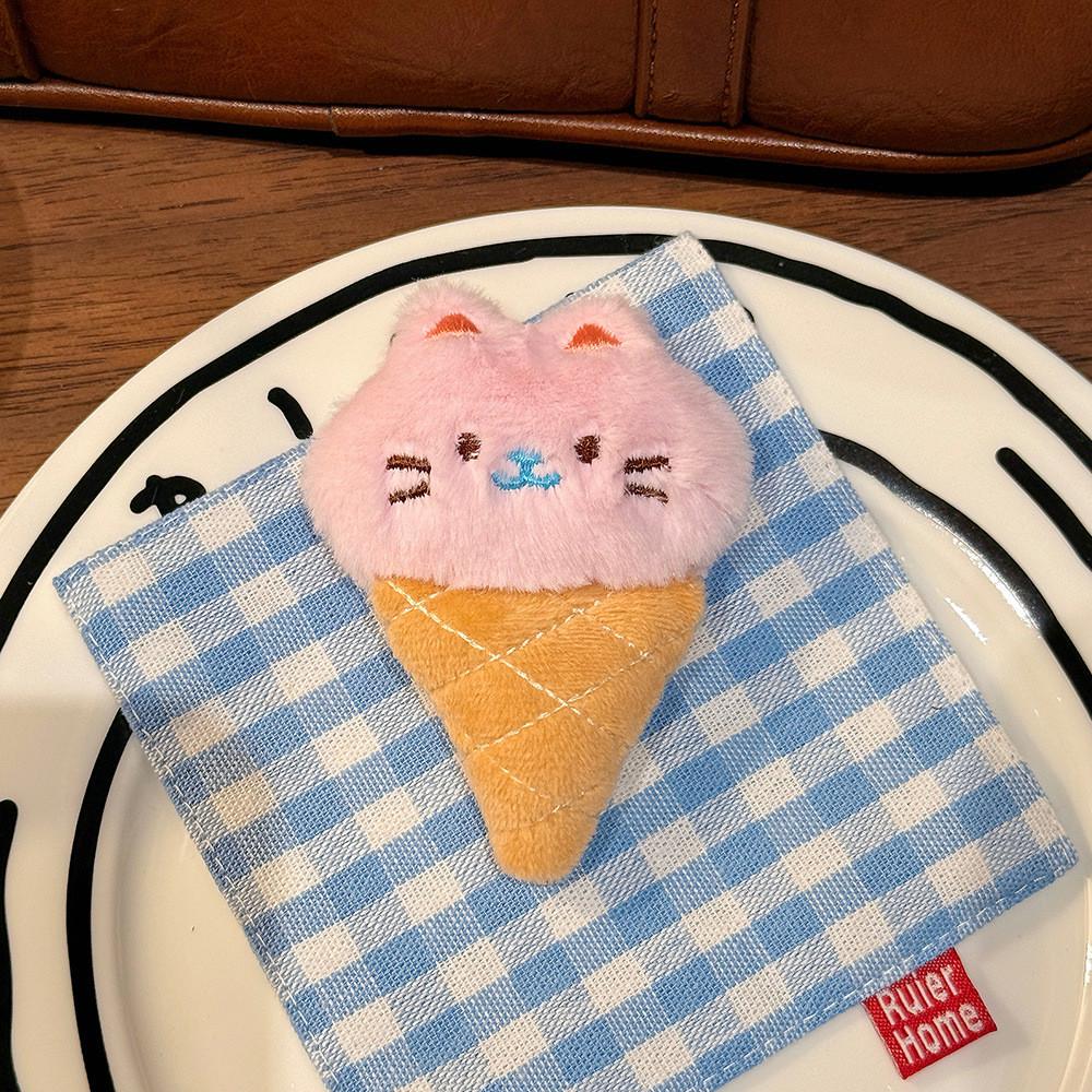 Cute Penguin Plush Keychain With Ice Cream Design For Kids And Adults