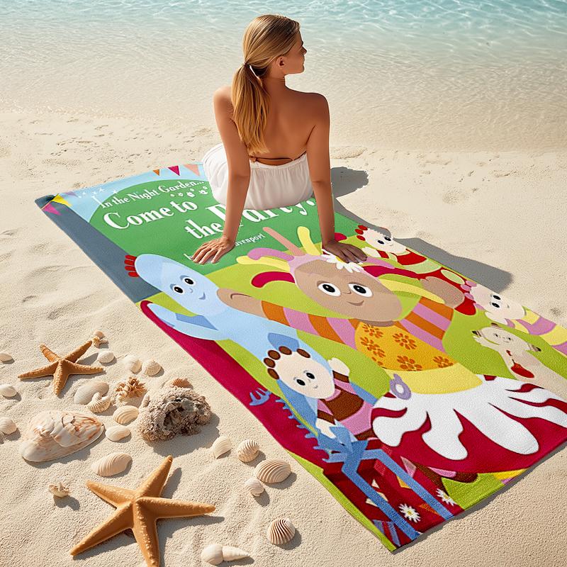 1pc In the Night Garden2 Beach Towel, Comfortable and Thick, and Swimming/Bath/Picnic/Camping Towel, Suitable for Seaside Beaches
