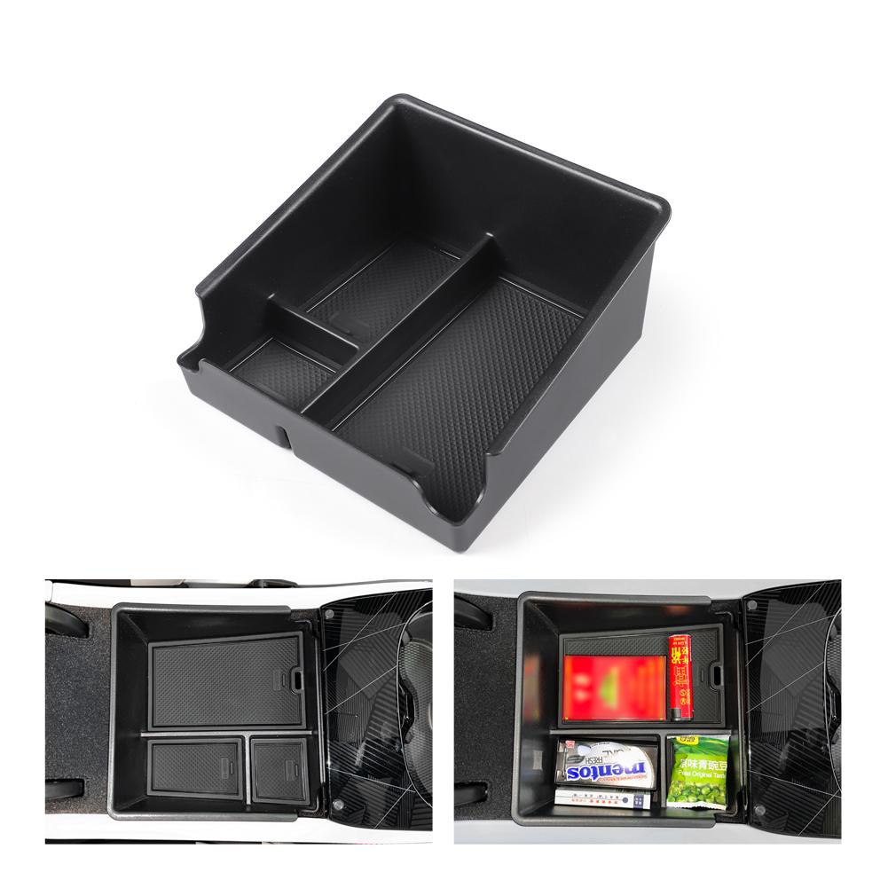 Für BYD Seal EV Mittelkonsolen-Armlehnen-Aufbewahrungsbox Mittleres Fach Organizer Zubehör Aufräumen Schwarz