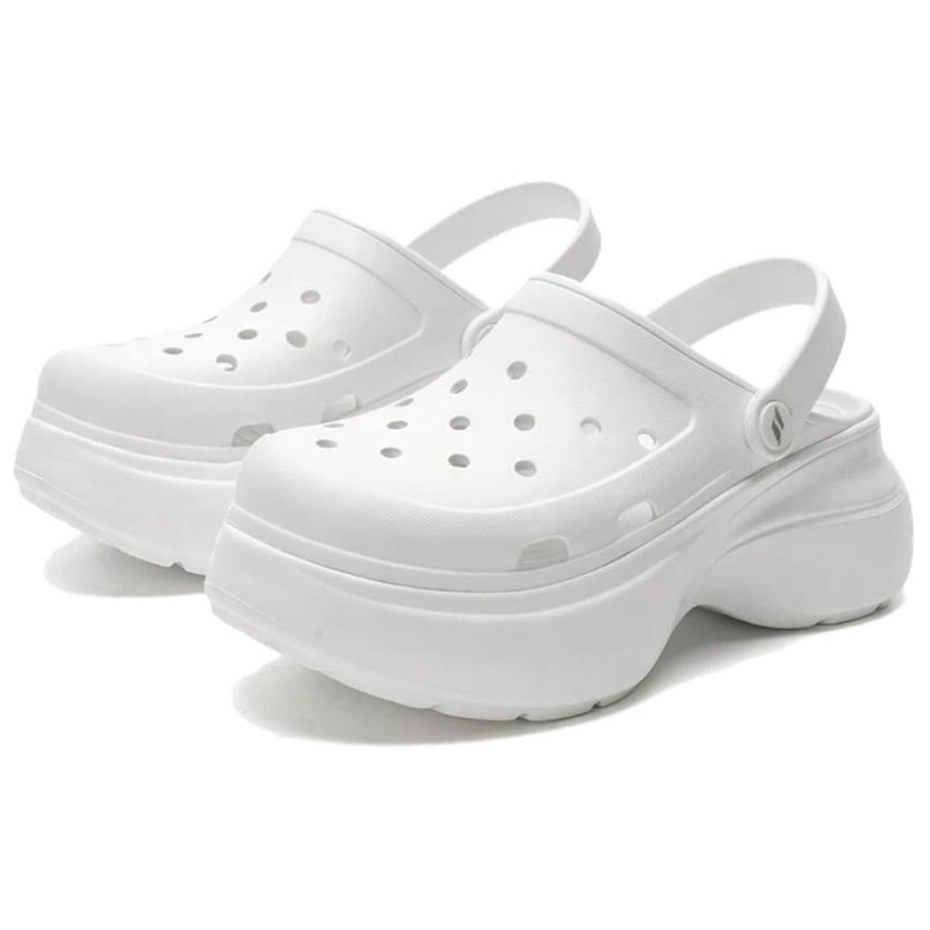 Skechers Stomp Comfortable Lightweight Casual Versatile Summer Beach Platform Slip-On Shoes Women Shoes White 111678-WHT