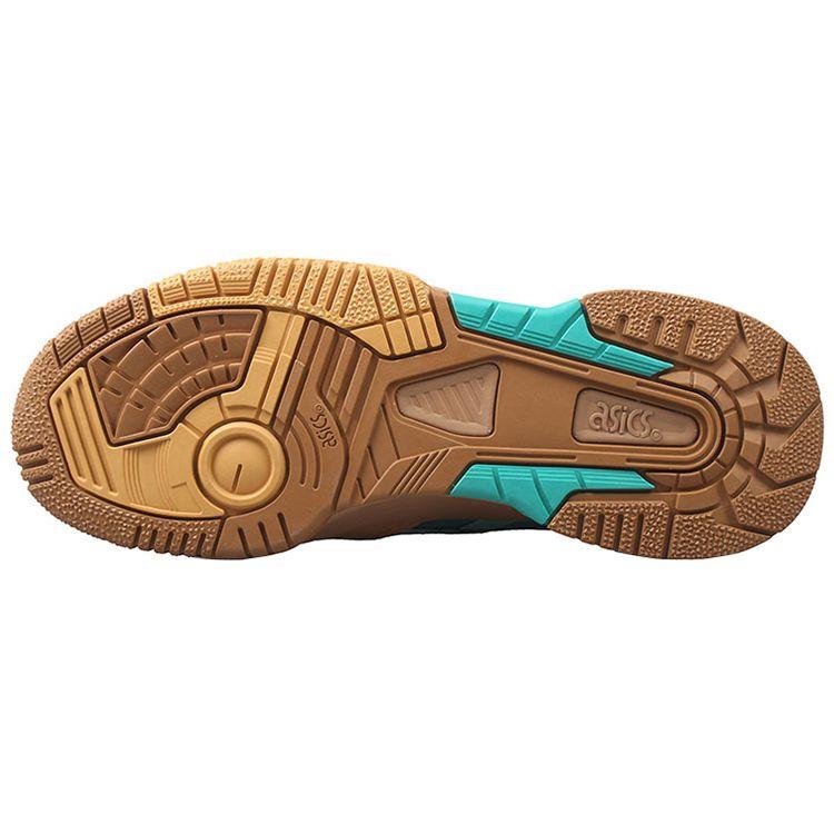 Asics Gel-Spotlyte Leder Stoff Synthetik Retro National Domination Unisex Sneaker Braun Blau 1203A240-300