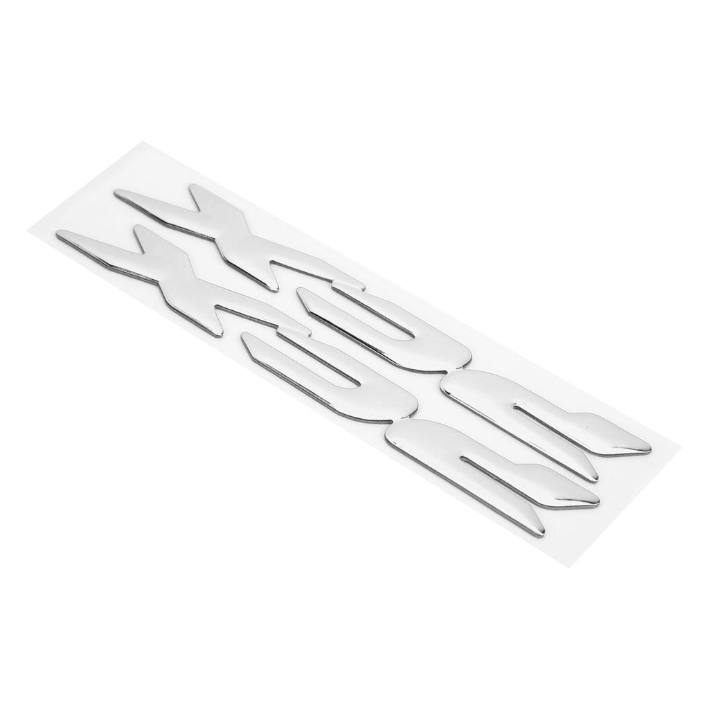 Pair Motorcycle Sticker 3D Flexible Plastics Side of Logo Decal Part for Honda Pcx 150 125 2017‑2019Silver