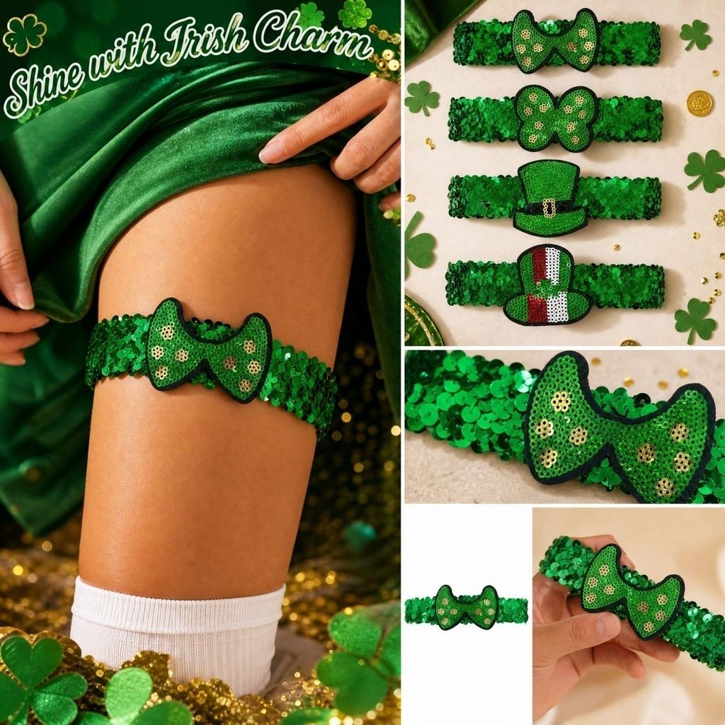 St. Patrick's Day Glitter Set with Leg for Party Accessories