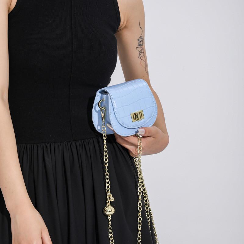 Fashionable Autumn Mini Bag For Women Chic Saddle Shape With Chain Strap
