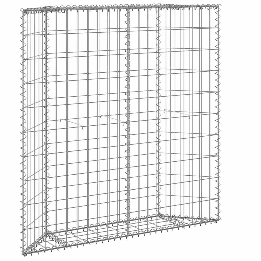 Vidaxl Podniesiona Rabata Gabionowa, Trapezowa, Stal, 100X20X100 Cm
