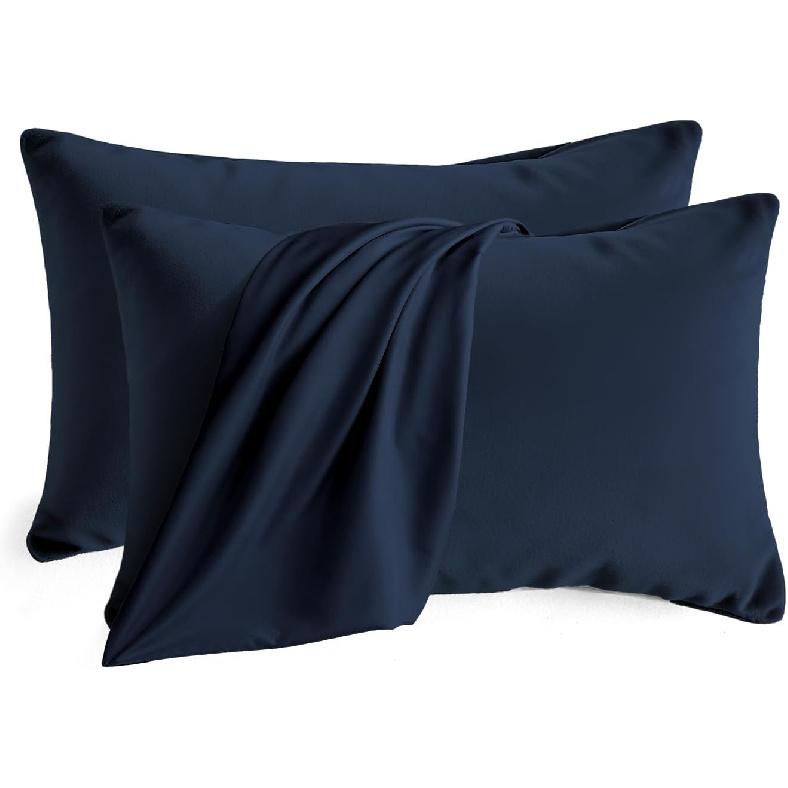 Q&J Fabric Co. Bedding Pillow Cases Standard Size Set of 2 – Soft Brushed Microfiber Pillow Cover, Wrinkle-Free, Fade-Resistant, Envelope Closure